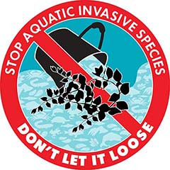 Invasive plants logo – Stop aquatic invasive species: Don’t let it loose