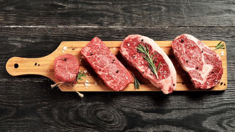 Beef Steak on Cutting Board
