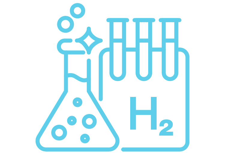 Hydrogen industrial processes icon