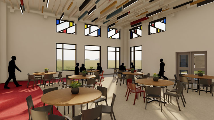 Rendering: Blood Tribe Recovery Community Dining Room