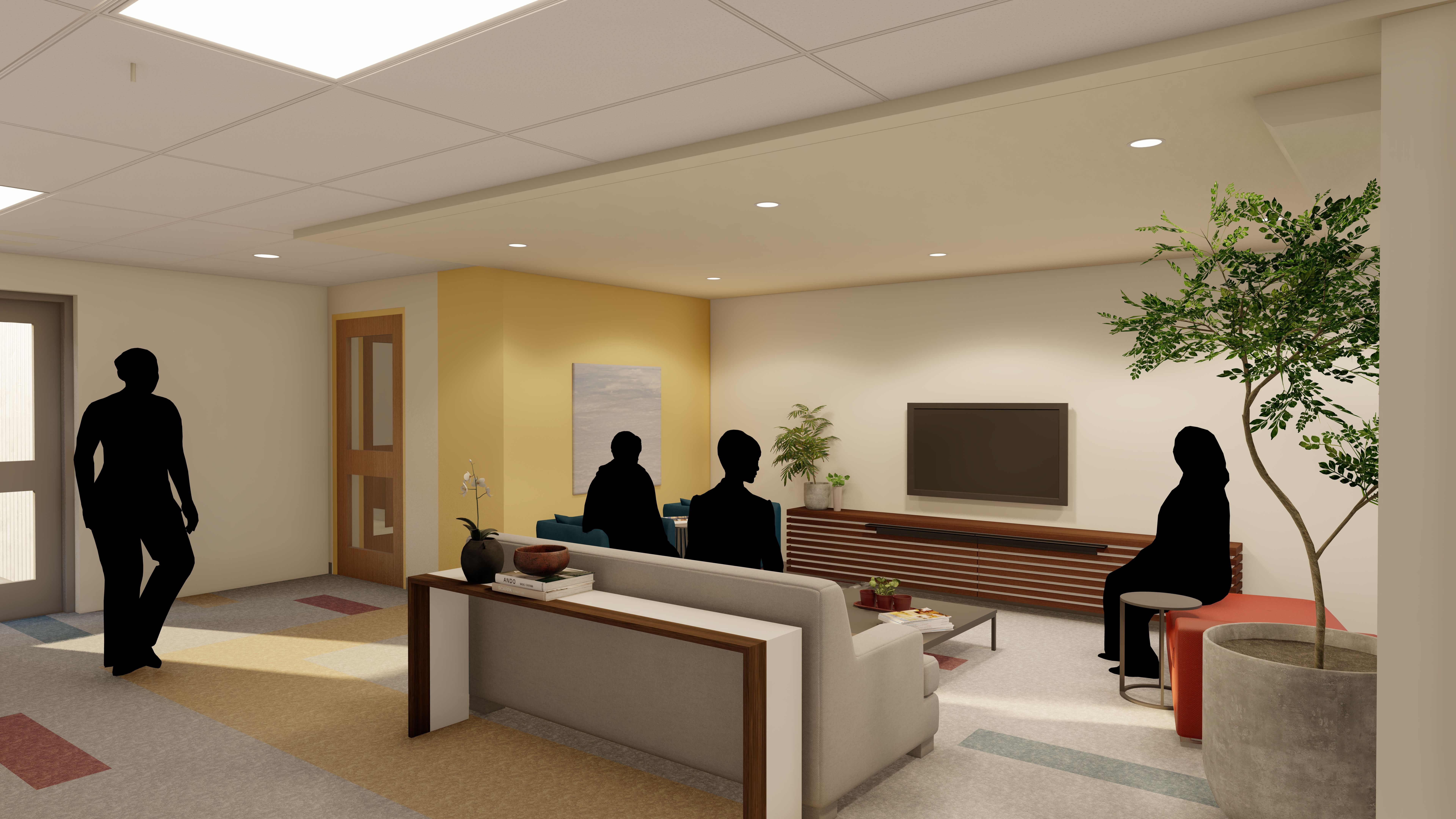 Rendering: Blood Tribe Recovery Community Living Room