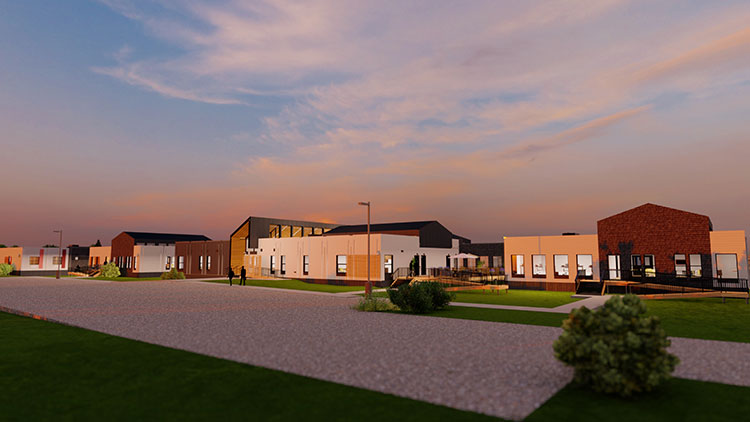 Rendering of the Red Deer recovery community