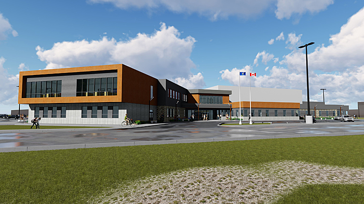 New Blackfalds High School exterior rendering