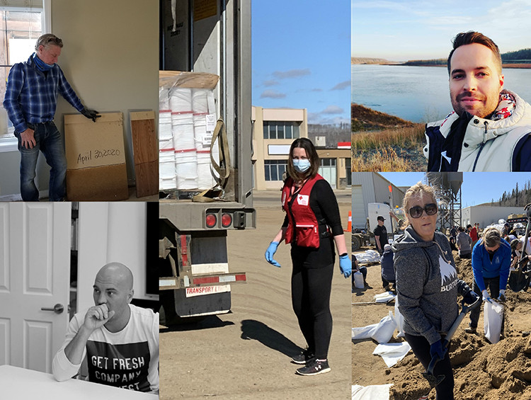 Photo of Alberta Northern Lights recipient flood relief volunteers