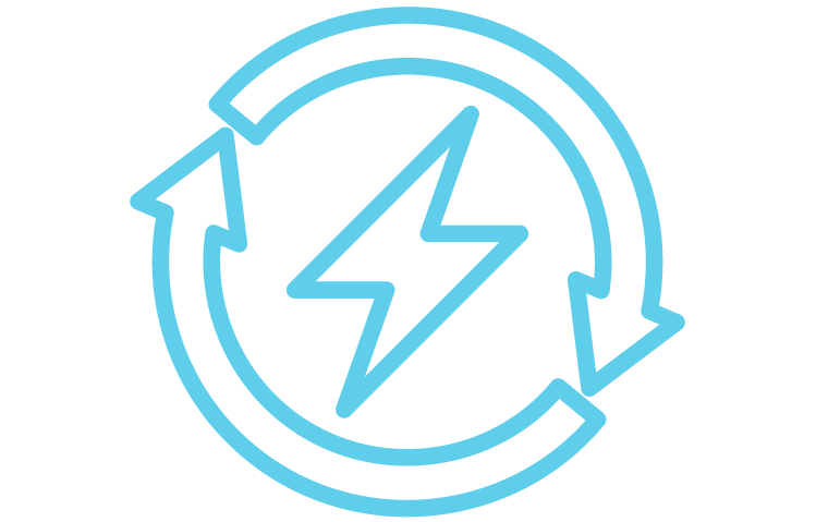 Hydrogen power icon