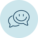 Speech bubble representing teamwork and collaboration.