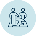 People collaborating across cultures.