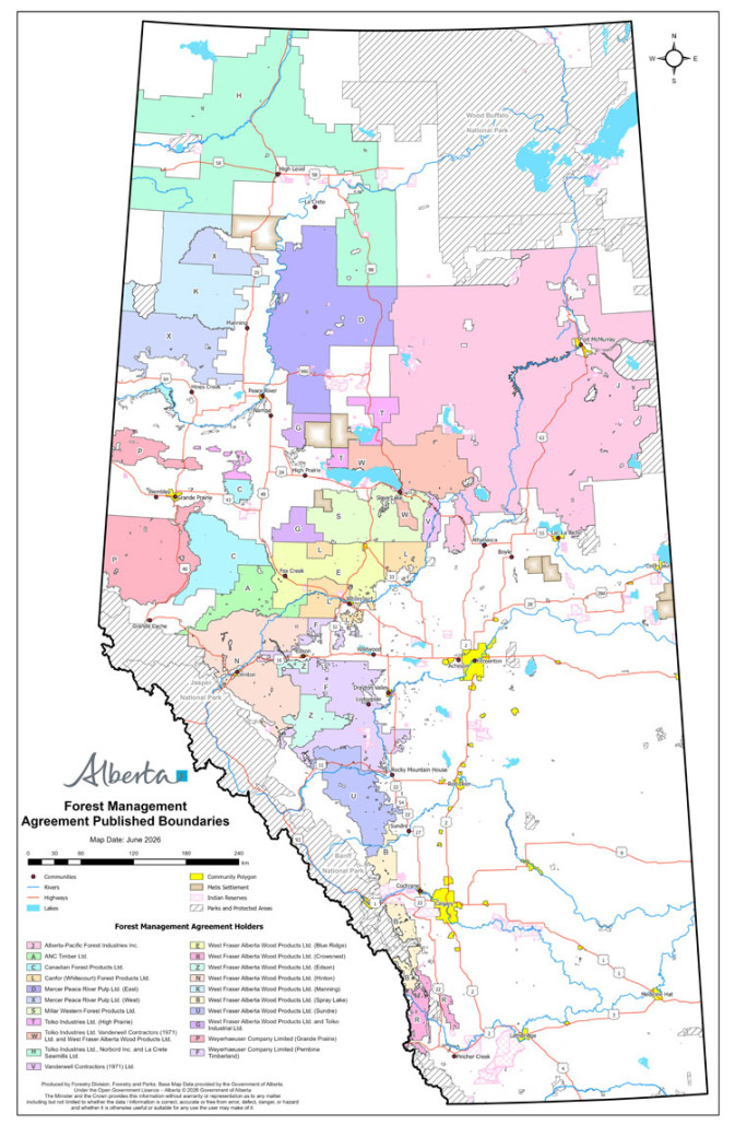 Forest Management Agreement map - thumbnail