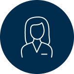 Icon of a female doctor.