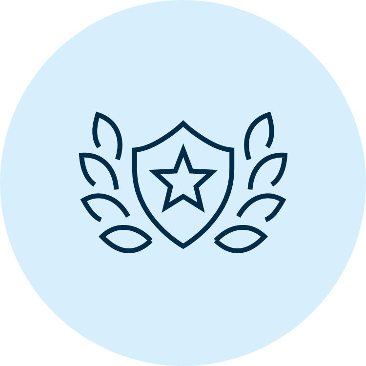 Shield with a star in the middle.