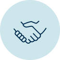 Icon of a handshake.