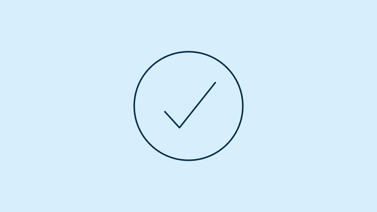 Icon of a checkmark.