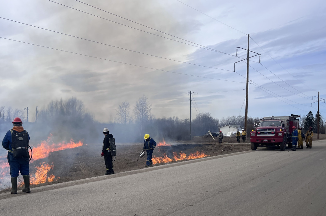 Sturgeon Lake Fire Dept and AB Wildfire are working together to burn dead dry vegetation in the community to reduce the risk of wildfire. 