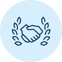Icon of a handshake.