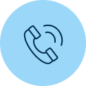 Illustration of a telephone receiver over a light blue background