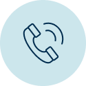 Icon of phone receiver with lines to show it is ringing.