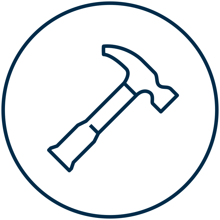 Icon of a hammer