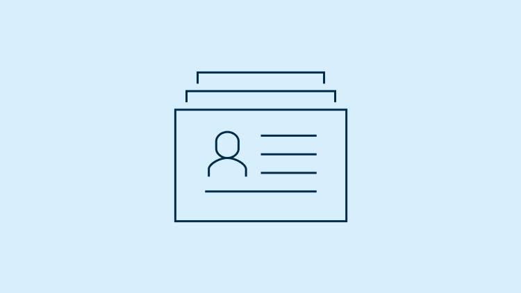 Icon of an ID card.