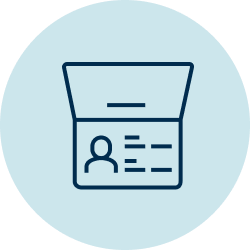 Icon of an ID card.