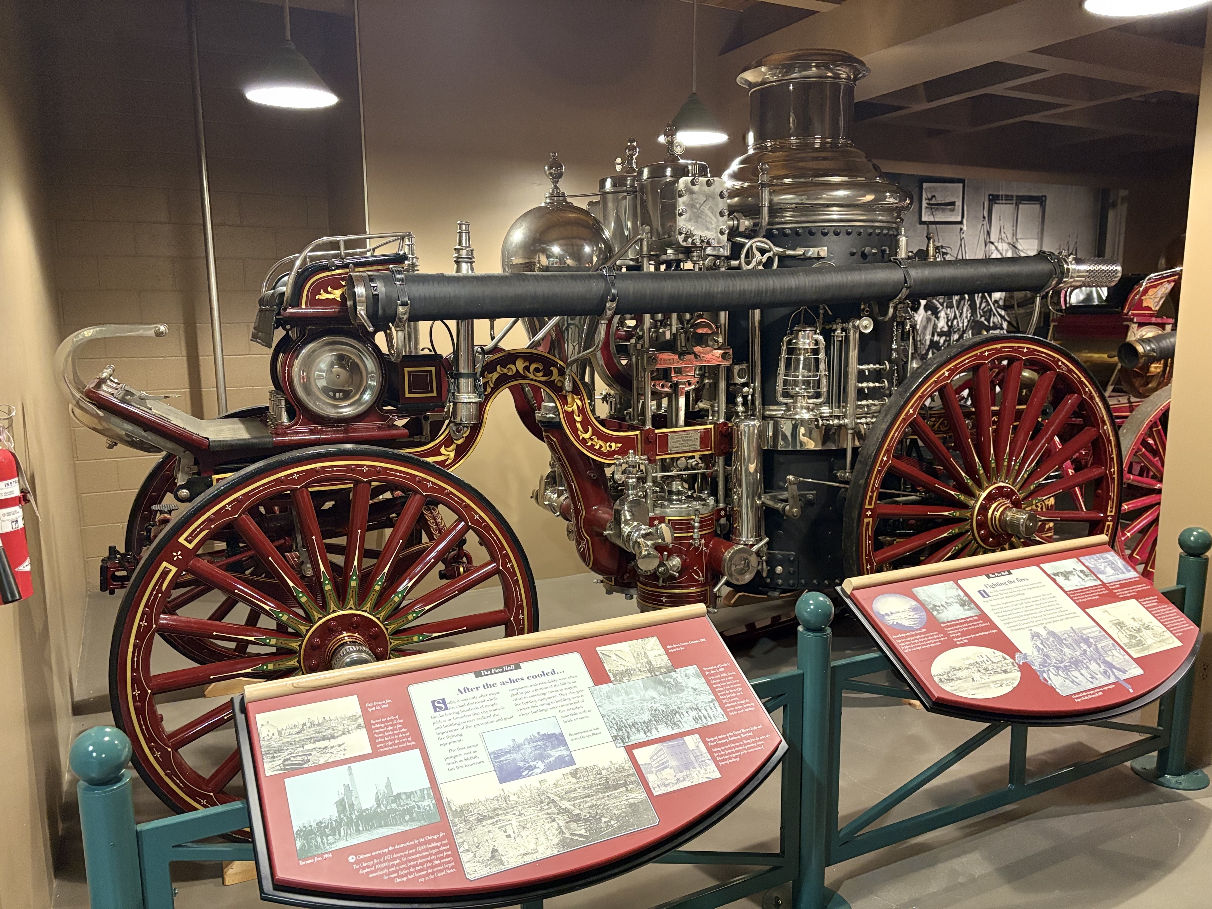 The 1914 Waterous Steam Fire Pumper at the Remington Carriage Museum