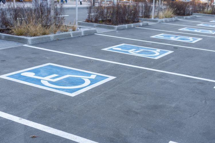 Image of handicapped parking spots