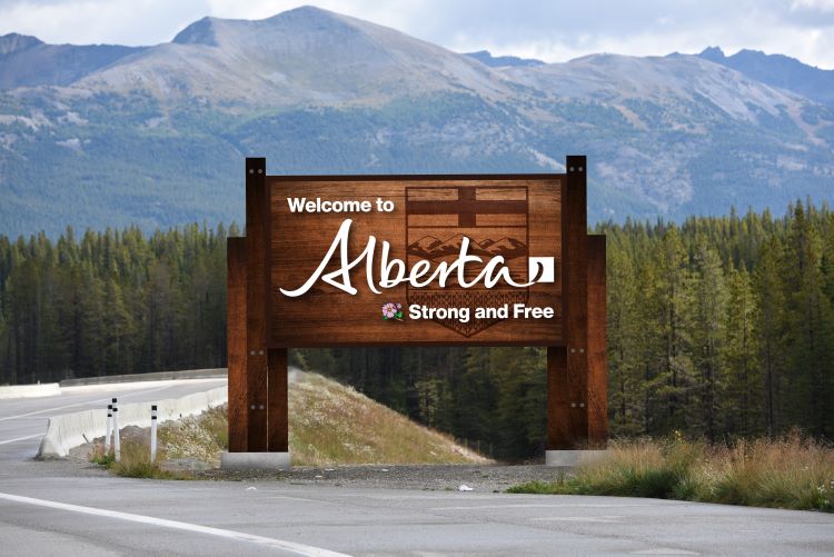 Welcome to Alberta sign