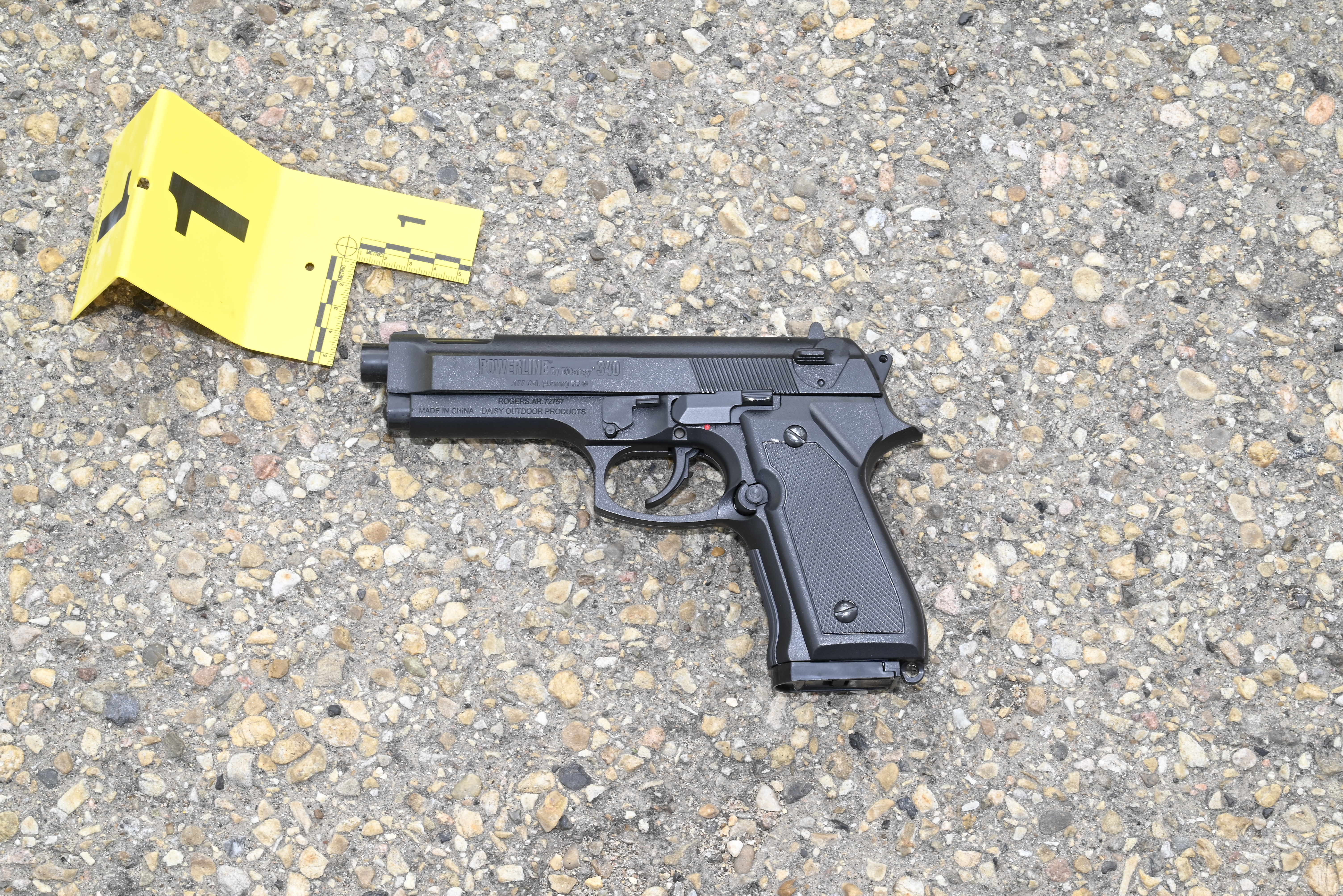 BB gun recovered at the scene