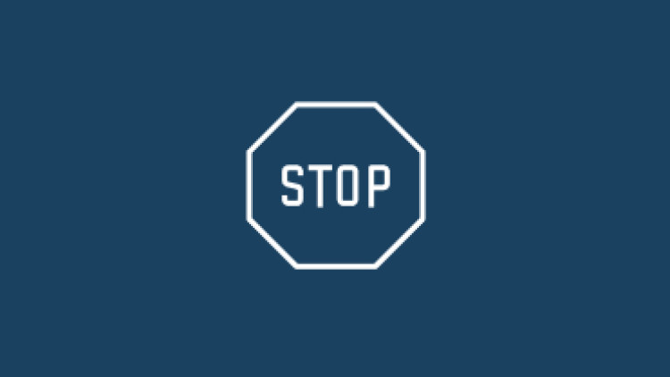 Stop sign icon.