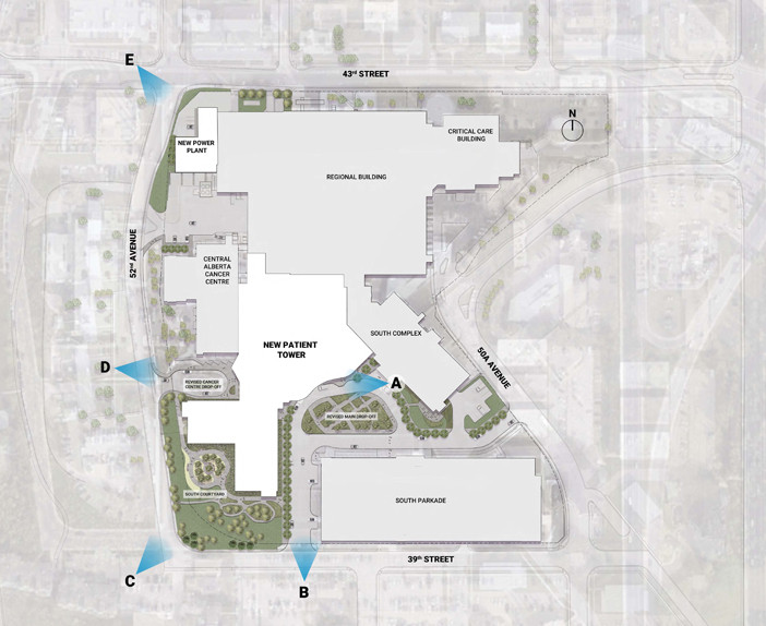 Red Deer Hospital - Site Plan NTS