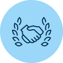 Icon of a handshake.