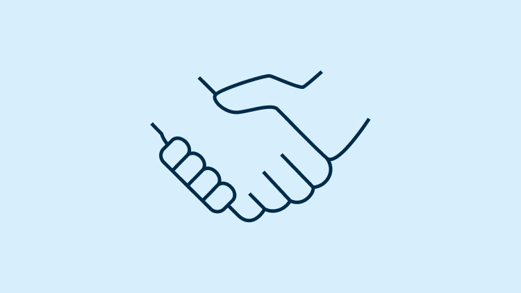 Icon of a handshake.