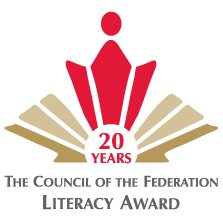 Image of the logo for The Council of the Federation Literacy Award