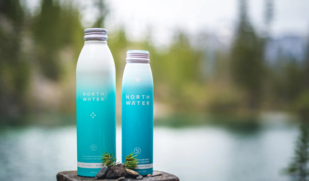 Photo of 2 bottles of NORTH Water