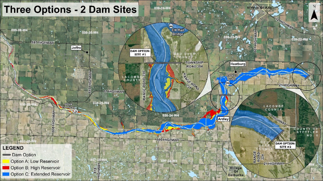 Ardley dam sites