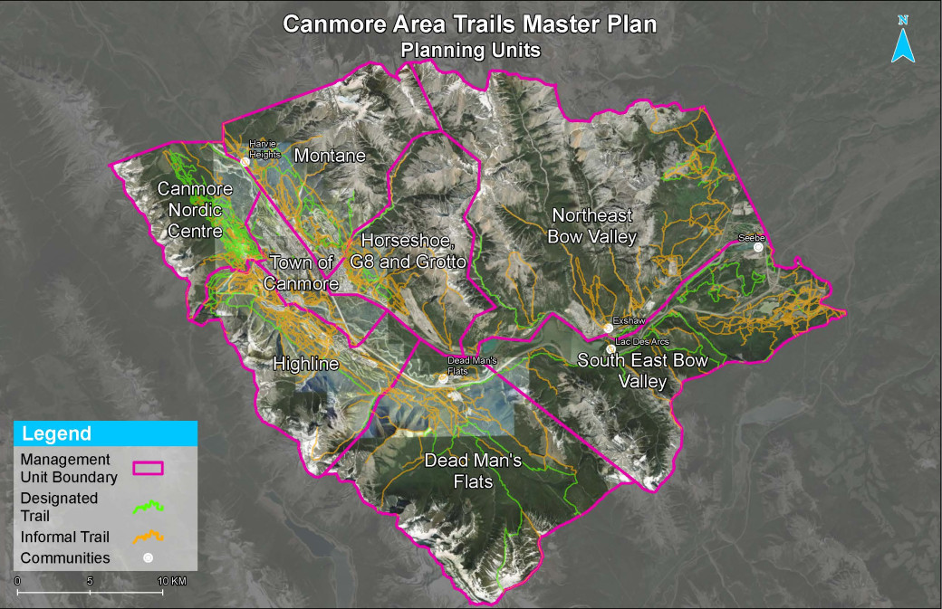 Planning units for the Canmore survey