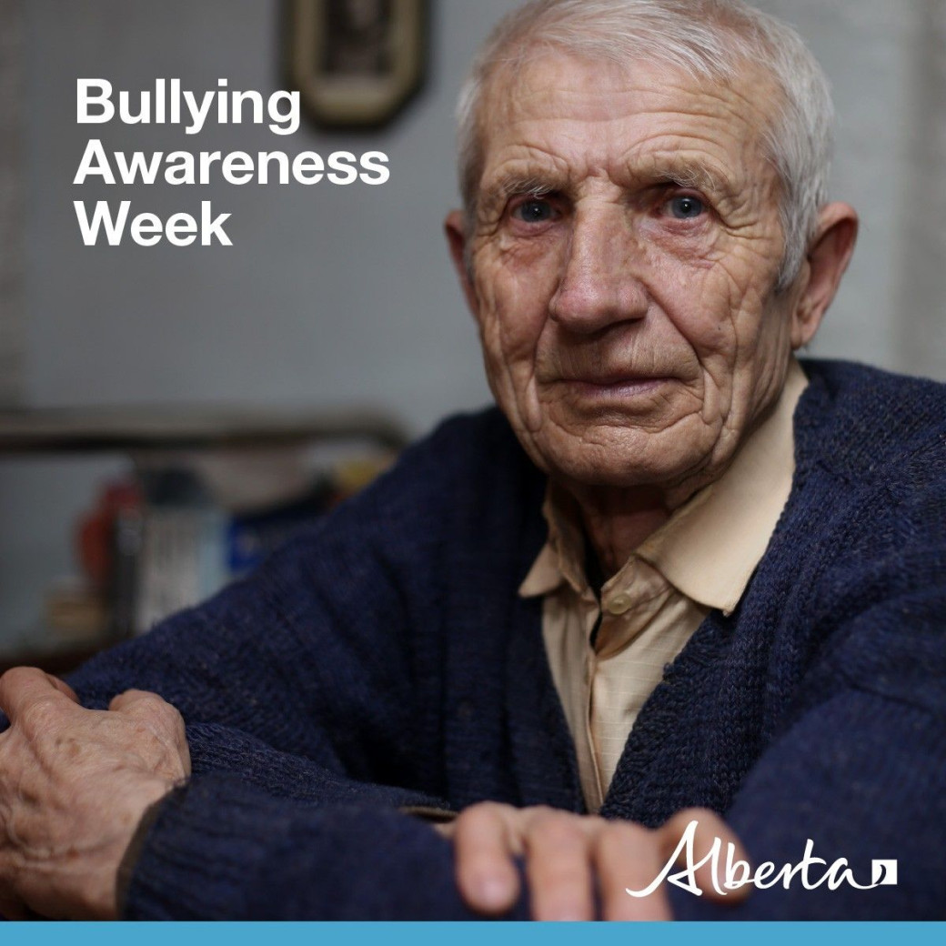 Bullying Awareness Week - social media image of older man