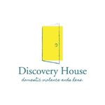 Logo with a yellow door and under the door it says Discovery House.