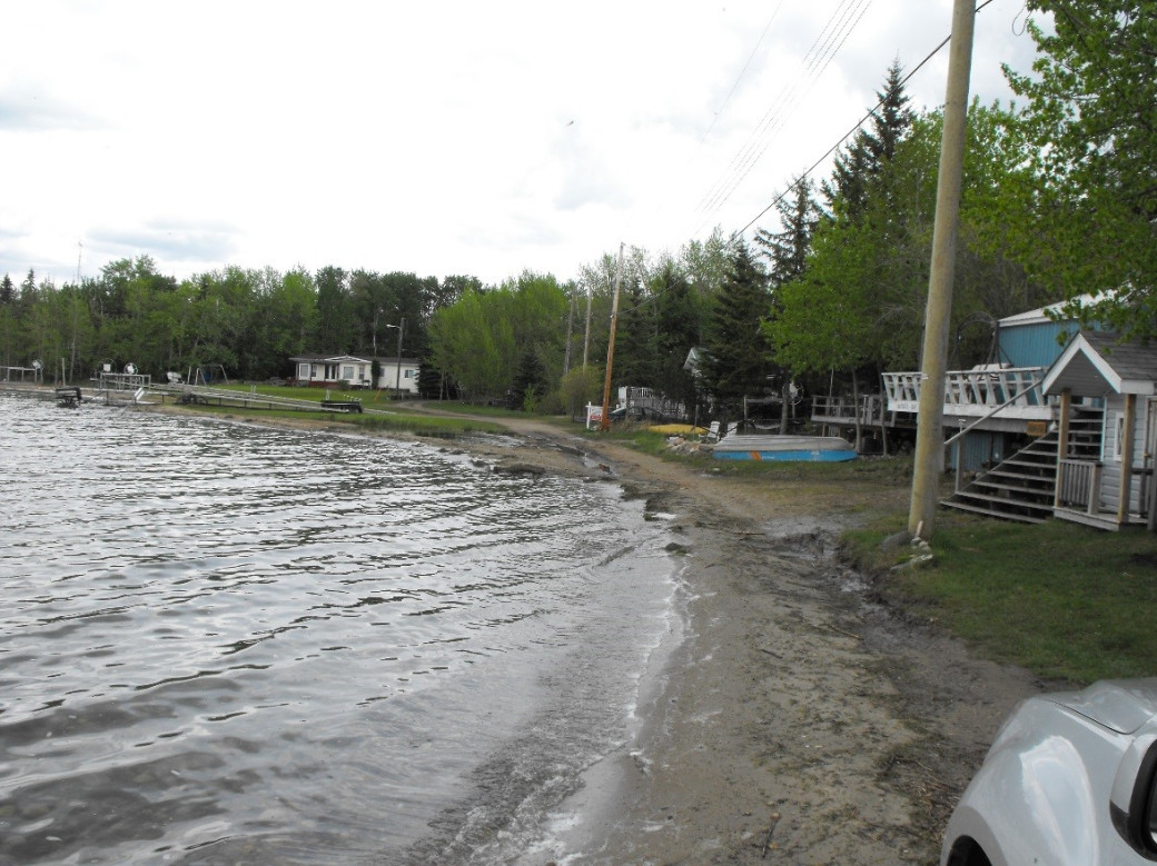 Looking east at high water along Beach Street East in 2012