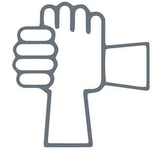 Clasped hands icon