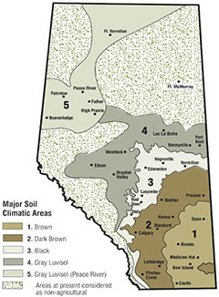 Photo of Sulphur soils map in Alberta