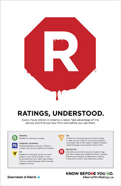 Alberta R film rating poster