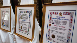 Alberta Order of Excellence scroll in frame