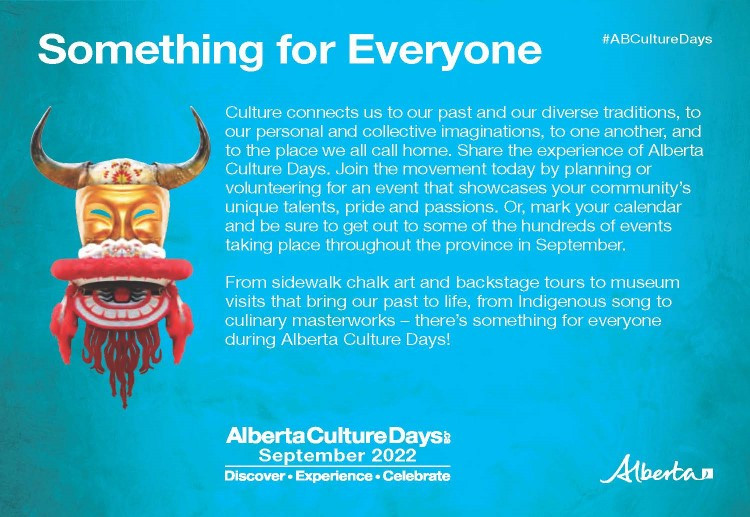 Image of Alberta Culture Days print ad