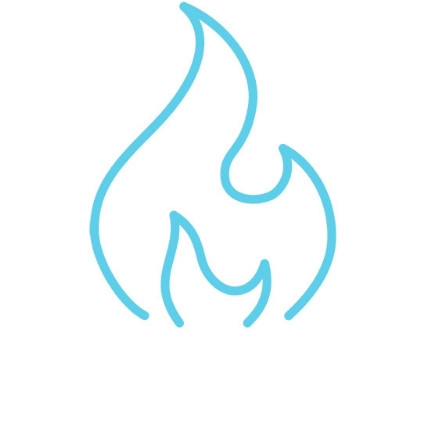 Blue flame icon