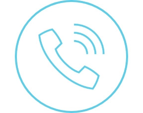 Blue phone receiver icon