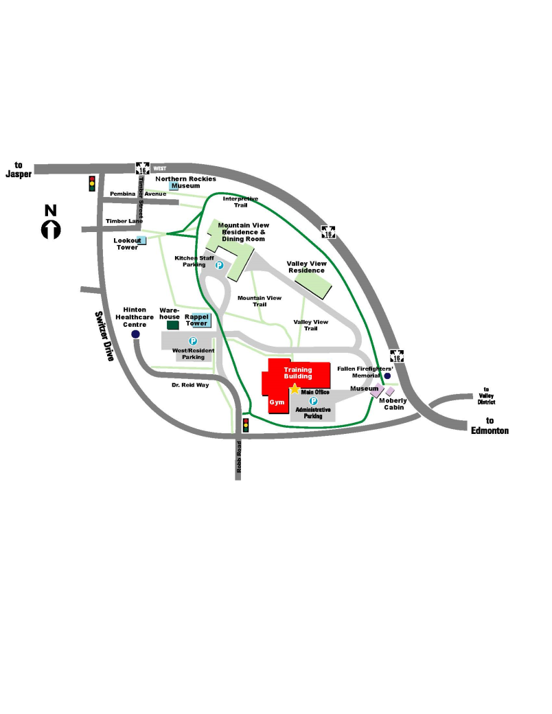 Hinton Training Centre map
