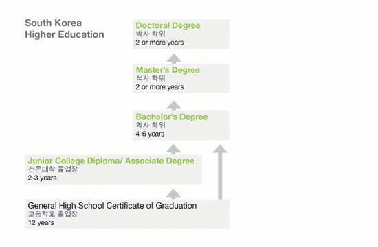 Flow chart of South Korea Higher Education System