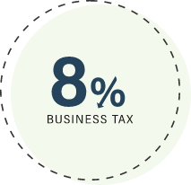 8% business tax icon