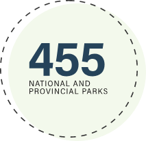455 national and provincial parks icon