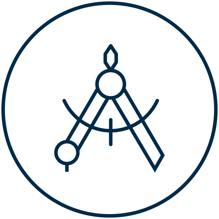 Icon of a mathematical compass